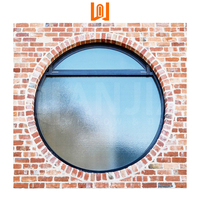 WANJIA OEM ODM Casa Interior Ventanas Aluminio Vidrio Redondo Fixwd Ventana Circular Ventanas