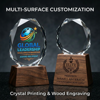 Coupe de trophée en cristal de haute qualité personnalisée, durable, gravée au laser, pour les sports, les courses, la lutte, le karaté, le Wukf, les trophées et les plaques de récompense