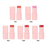 Bâton de blush crème en gros, marque privée, couleur modulable pour les joues, 5 teintes, soyeux et lisse, longue tenue, pour tous les tons de peau