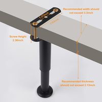 Pied de support central réglable en acier robuste pour renforcement des lattes de lit en bois
