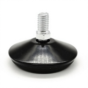 Black <b>Adjustable</b> Feet 50mm Plastic And Metal Furniture <b>Leg</b> For <b>Table</b> Easy Installation - Product Image 1