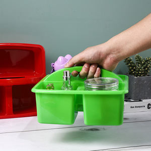 محمول 3 أقسام تخزين العلبة مع مقبض حمل البلاستيك صندوق سلة مقسمة متعددة الاستخدامات الحرف الفنية العلب - Product Image 3