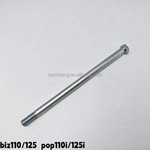 Pièces de moto du Brésil BIZ110/<span class=keywords><strong>125</strong></span> Axe de roue avant POP110I 125I Axe arrière Boulon M10M12M15 Axe de pivot du bras oscillant - Product Image 1