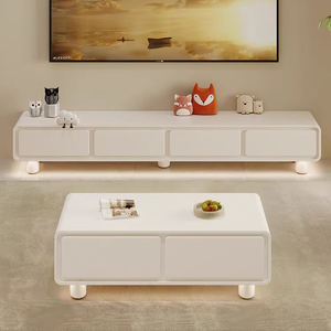 ตู้วางทีวีสีขาวสไตล์มินิมอลที่ทันสมัยสำหรับเฟอร์นิเจอร์ห้องนั่งเล่น - Product Image 6