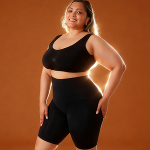 سراويل داخلية نسائية ضيقة بمقاسات كبيرة وخصر عالي لشد البطن وتشكيل الجسم، سريعة الجفاف وقابلة للتنفس وبدون خياطة - S2303 - Product Image 1