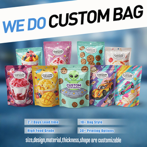 Impression personnalisée 3,5g 7g 14g 1lb Sachets en plastique anti-odeur pour aliments, bonbons, biscuits, forme spéciale, colorés, sachets en mylar 3,5 - Product Image 3