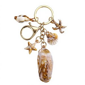 Custom Seashell Keychain Handmade Beach Souvenir Natural <b>Shell</b> <b>Ornament</b> Ocean Theme Key Holder Manufacturer - Product Image 1