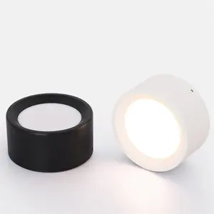 新圆形亚克力罩商用灯现代室内表面安装发光二极管筒灯CRI>97