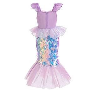 Nuevo Vestido de Cola de Pez para Niñas, Disfraz de Princesa para Fiesta de Halloween, Vestido de Sirena con Lentejuelas para Niñas - Product Image 2