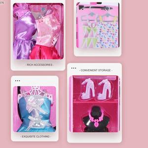 Diseño Popular niños juego de simulación 11,5 pulgadas muñecas ropa <span class=keywords><strong>armario</strong></span> juguete conjunto moda muñeca accesorios <span class=keywords><strong>Juguetes</strong></span> - Product Image 4