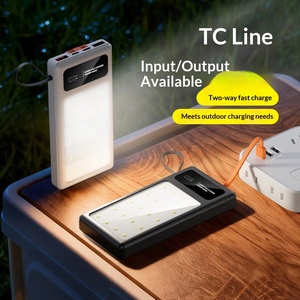 Lampe de camping LED en plastique transfrontalière à charge rapide 22,5W 20000mAh, batterie externe portable avec câble intégré pour usage extérieur - Product Image 2