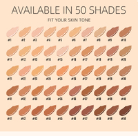 Ensemble de maquillage OEM pour cosmétiques, fond de teint et pinceau de fond de teint 2 en 1, ensemble de fond de teint liquide à marque privée, ensemble de maquillage professionnel