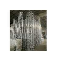 Structure de scène DJ portable en alliage d'aluminium, motif carré, avec pince de fixation pour éclairage et affichage, pour concerts et expositions