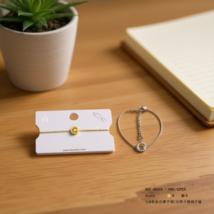 Bracciale in Acciaio Inossidabile con Ciondolo a Lettera C da 1 cm, Gioielli alla Moda PULSERA-C - Product Image 3