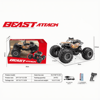 Voiture télécommandée Monster Truck 4CH, jouet RC, voiture d'escalade, série Beast Attack, véhicule tout-terrain Bigfoot pour enfants