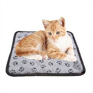 Couverture chauffante réglable et solide pour chiens et chats, tapis chauffant électrique moderne pour animaux de compagnie, protection contre la coupure de courant, imperméable et résistant aux morsures - Product Image 1