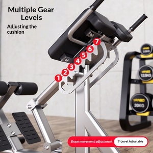 Chaise romaine multifonctionnelle en métal, banc de fitness commercial, hauteur réglable, support dorsal en forme de dos de chèvre, entraînement de pression abdominale - Product Image 3
