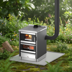 Cocina de leña 6,2kW KOOK 60 4.0V Antracite 4 estufas (60x60x85cm) - Product Image 3