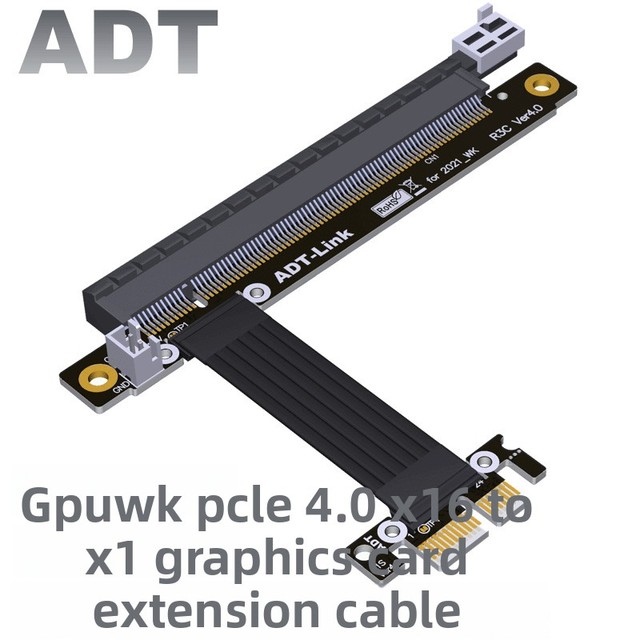 ADT R13 4.0 Copper 2021 Graphics Card Riser Cable Non-USB PCIe 40/30 X16 X1 Fully Compatible AMD NVIDIA Cards Full-speed