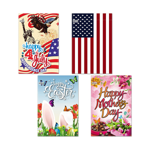 Banderas de Jardín de Yute Navideñas con Monograma en Blanco al por Mayor, Banderas de Jardín de Arpillera, Impresión a Doble Cara, Bandera de 30*45cm - Product Image 4