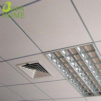Plaques de plafond en gypse gris rosée de luxe 60X60 pour la décoration de plafonds de bureaux et de salons
