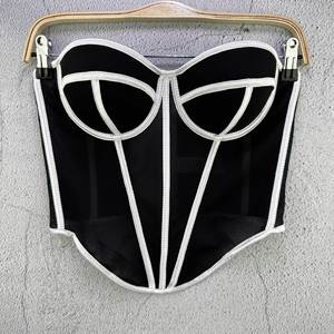 Nouveau débardeur en maille rétro pour femme, respirant, avec bonnets intégrés et baleines, coupe ajustée, tendance - Product Image 3