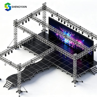 Sistemas de Soporte de Estructura de Aluminio para Escenarios Portátiles con Luces DJ y Pantallas