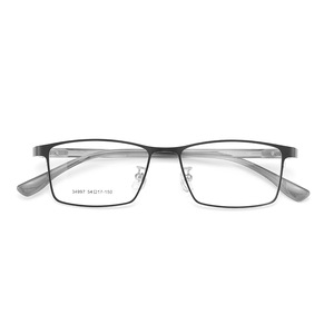 Lunettes de vue pour hommes, monture intégrale en métal, rectangulaires, 34997, verres en résine antidérapants, origine Danyang - Product Image 1