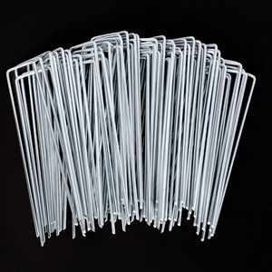Piquets de jardinage en acier de 6 pouces pour plantes d'extérieur, pour fixer les tuyaux d'arrosage du jardin - Product Image 1