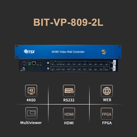 Controlador de Video Wall Bitvisus 8 4K60 con Entrada de 8 Canales y Salida de 10 Canales 1080P60, Superposición de 2 Capas, Control CEC para Aulas Multimediales