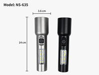 Lampe LED ultra longue portée 5000K lumière du jour avec batterie au lithium, zoom, rechargeable, étanche, portable, pour le camping, IP54, USB
