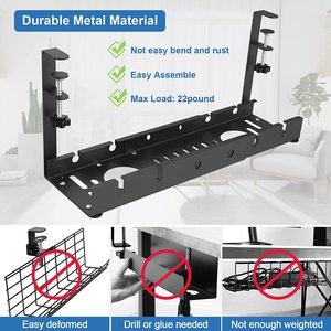 Estante Extensible de Acero al Carbono para Gestión de Cables Debajo del Escritorio, de 12 a 21.3 Pulgadas, para Almacenamiento de Cables de Escritorio - Product Image 4
