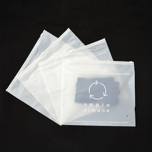 Bolsa de plástico con cierre hermético para embalaje, bolsa de embalaje autosellada con cierre de cremallera, empaques de fécula de maíz para ropa - Product Image 1