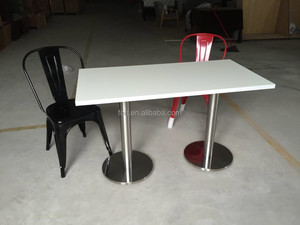 Moderna HPL materiale funky colore bianco <span class=keywords><strong>ristorante</strong></span> rotondo e rettangolo food court tabella (FOH-CY22) - Product Image 3