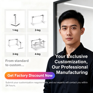 Điện 4 động cơ 4 chân đứng bàn Ergonomic Chiều cao có thể điều chỉnh nâng bàn được sử dụng như văn phòng Bàn hội nghị hoặc bàn ăn - Product Image 6