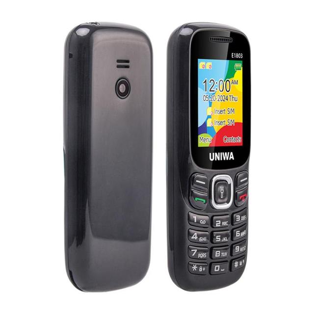 UNIWA E1803 Elder Keypad Phone 1.77 Inch SC6531E LED Flashlight 21 Keys Elder 2G Feature Phone