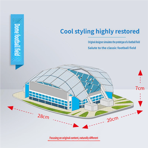 Rompecabezas 3D de estadio de fútbol, juguete educativo de ensamblaje para niños, modelo de papel DIY, regalo creativo para niños - Product Image 5