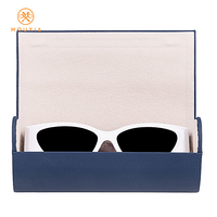 Étui à lunettes en cuir PU grain litchi élégant et personnalisable avec logo