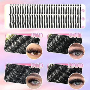 Cils en grappe effet fée 150D 200D, 18MM, volume épais, faux cils individuels segmentés DIY pour maquillage des yeux à domicile ou en salon - Product Image 2
