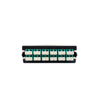MTP MPO modul kaset MPO serat optik MTP MPO ke LC modul kaset serat MPO/MTP Lgx kotak dengan Panel Patch