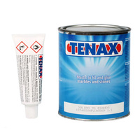 Xxt100 TENAX Adhésif époxy bicomposant pour marbre 2KG Colle de réparation pour pierre Durcissement en 15 minutes Résistant au jaunissement Pâte colorante Teintant