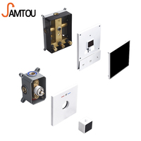 Douche thermostatique murale pour salle de bain, thermostat cascade intelligent pour maison connectée, douche pluie numérique en cuivre encastrée pour salle de bain