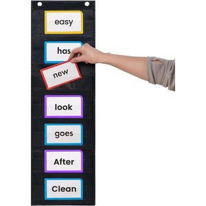 Organizador de Bolsillo 9x33 Negro Laminado para Aprendizaje de Idiomas y Almacenamiento en el Aula - Product Image 4