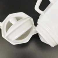 Ensemble de pots de rangement en céramique de style Moka octogonale, pour café, sucre, thé, multi-usages, couleur et logo personnalisés