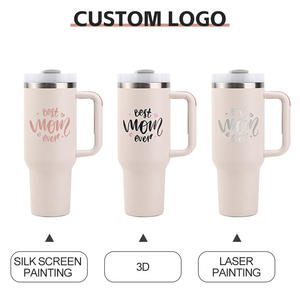 Oem Mothers Day Gifts 40 Oz Travel Mug H2.0 Vacuum Thermal Stainless Steel Engraved 30oz Coffee <b>Cup</b> 40oz Tumbler With Handle - Product Image 6