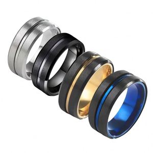 Fashion 8mm <b>Black</b> Non Fade Wedding Celtic Dragon <b>Rings</b> Inlaid Blue Zircon Stainless Steel <b>Rings</b> <b>for</b> <b>Men</b> Blue Carbon Fibre <b>Ring</b> - Product Image 2