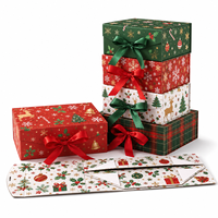 Emballage cadeau de Noël, grande boîte pliante à ruban magnétique, boîte cadeau vide en carton blanc, estampillage pour cadeau