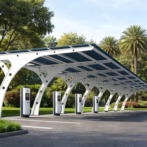 Structure de carport solaire en acier robuste pour charges de <span class=keywords><strong>neige</strong></span> élevées - Product Image 1