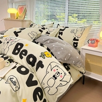 Ensemble de literie imprimé de haute qualité, housse de couette King Size, ensemble de draps en polyester épaissi