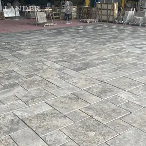 Piastrelle in travertino personalizzabili pavimenti per esterni pietre naturali piastrelle per ponte in pietra di travertino argento piastrelle per ponte per piscina